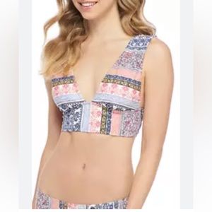 Deep V floral bikini